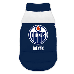 Edmonton Oilers Pet Parka Puff Vest Small