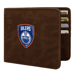 Edmonton Oilers Shield Wallet - Brown
