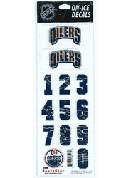 Edmonton Oilers Sportstar Officially Licensed Authentic Center Ice NHL Hockey Helmet Decal Kit