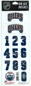 Edmonton Oilers Sportstar Officially Licensed Authentic Center Ice NHL Hockey Helmet Decal Kit