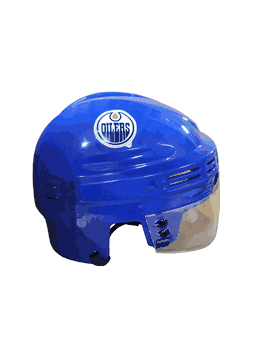 Edmonton Oilers T/B SportStar NHL Hockey Player Mini Helmet - Royal