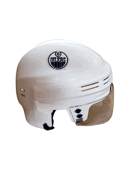 Edmonton Oilers T/B SportStar NHL Hockey Player Mini Helmet - White