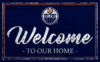 Edmonton Oilers Team Color Welcome 11x19 Sign