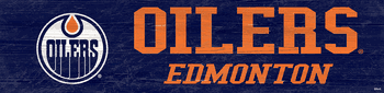 Edmonton Oilers Team Name 6x24 Sign