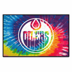 Edmonton Oilers Tie Dye Starter Mat Accent Rug - 19in. x 30in.