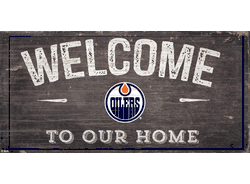 Edmonton Oilers Welcome Distressed 6x12