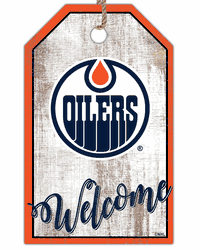 Edmonton Oilers Welcome Team Tag 11x19 Sign