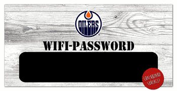 Edmonton Oilers Wifi Password 6x12 Sign