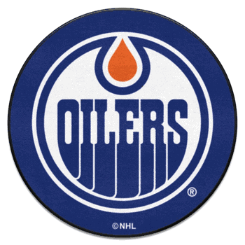 Edmonton OilersOilersHockey Puck Rug - 27in. Diameter