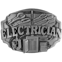 Electrician Antiqued Belt Buckle