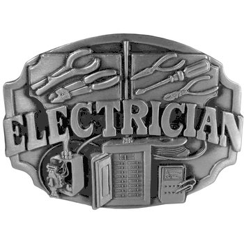 Electrician Antiqued Belt Buckle