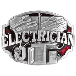 Electrician Enameled Belt Buckle