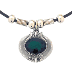 Emerald Stone Adjustable Cord Necklace