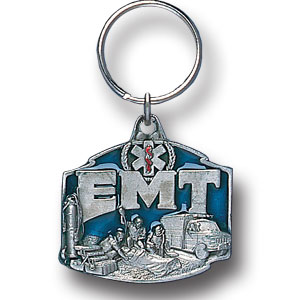 EMT Metal Key Chain with Enameled Details
