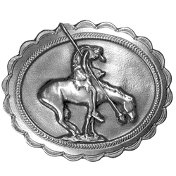 End of the Trail Antiqued Belt Buckle