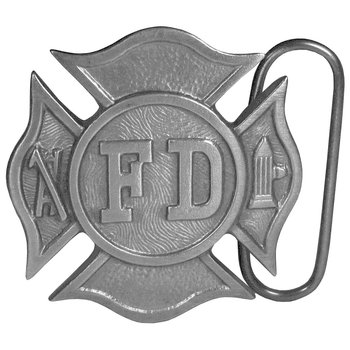 Fireman's Cross Antiqued Belt Buckle