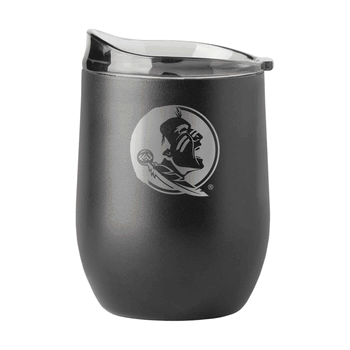FL State 16oz Black Etch Powder Coat Curved Bev