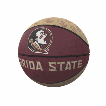 FL State Repeating Logo Mini-Size Rubber Basketball