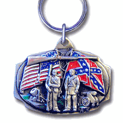 Flags Metal Key Chain with Enameled Details