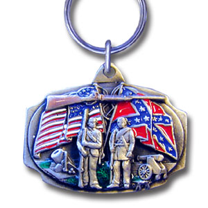 Flags Metal Key Chain with Enameled Details