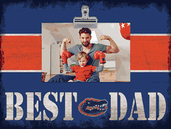 Florida Gators 10" x 8" Best Dad with Stripe Clip Frame