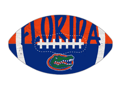 Florida Gators 12" Football Cutout Sign with City Name
