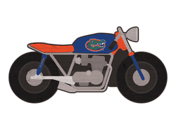 Florida Gators 12" Motorcycle Cutout Wood Sign
