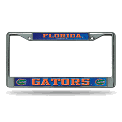 Florida Gators  12" x 6" Chrome Frame With Decal Inserts