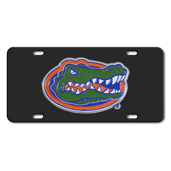Florida Gators 3D Black License Plate