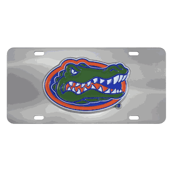 Florida Gators 3D Stainless Steel License Plate