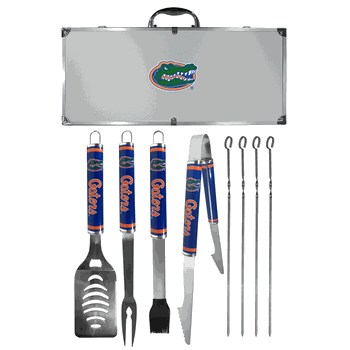 Florida Gators 8 pc Logo BBQ Set