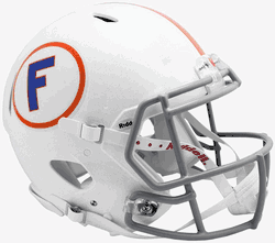 Florida Gators  Authentic Speed Full Size Throwback Football Helmet White w/Gray Mask