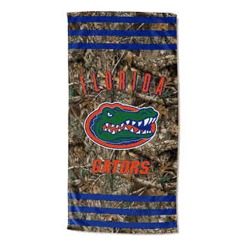 NCAA Florida Gators Real Tree Stripes Beach Towel