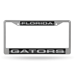 Florida Gators Black 12" x 6" Laser Cut Chrome Frame