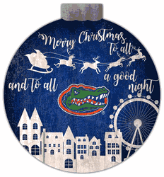 Florida Gators Christmas Village 12in Wall Art