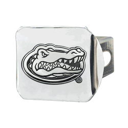Florida Gators Chrome Metal Hitch Cover with Chrome Metal 3D Emblem