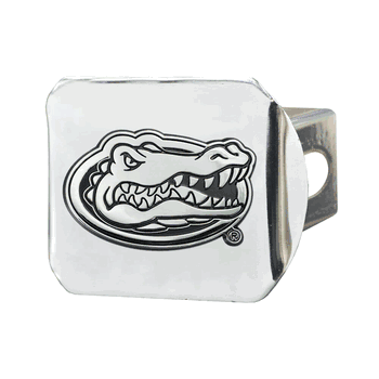 Florida Gators Chrome Metal Hitch Cover with Chrome Metal 3D Emblem
