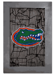 Florida Gators City Map 11x19 Sign