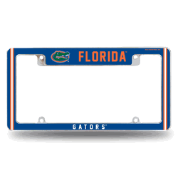 Florida Gators Classic 12" x 6" Chrome All Over Automotive License Plate Frame