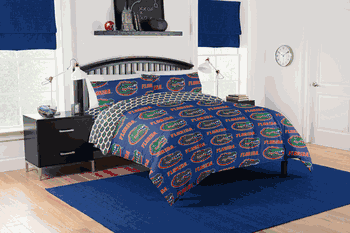 NCAA Florida Gators Full Rotary Bed In A Bag Set