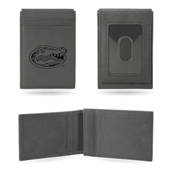 Florida Gators Gray Laser Engraved Front Pocket Wallet