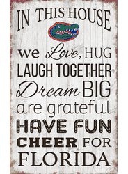 Florida Gators In This House 11x19 Sign