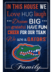 Florida Gators In This House 17x26