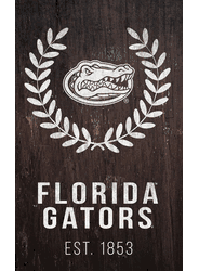 Florida Gators Laurel Wreath 11x19 Sign