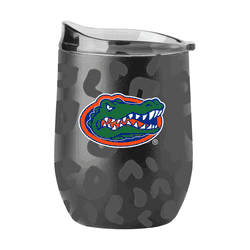 Florida Gators Leopard 16oz Black Powdercoat Curved Beverage