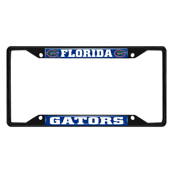 Florida Gators Metal License Plate Frame Black Finish