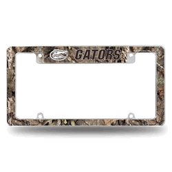 Florida Gators Mossy Oak 12" x 6" Chrome All Over Automotive License Plate Frame