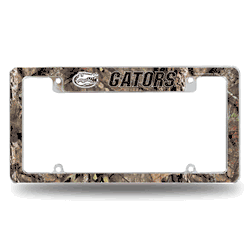 Florida Gators Mossy Oak 12" x 6" Chrome All Over Automotive License Plate Frame for Car/Truck/SUV
