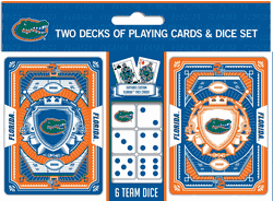 Florida Gators NCAA 2-pack Playing Cards & Dice Set