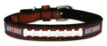 Florida Gators Pet Collar Classic Football Leather Size Toy CO